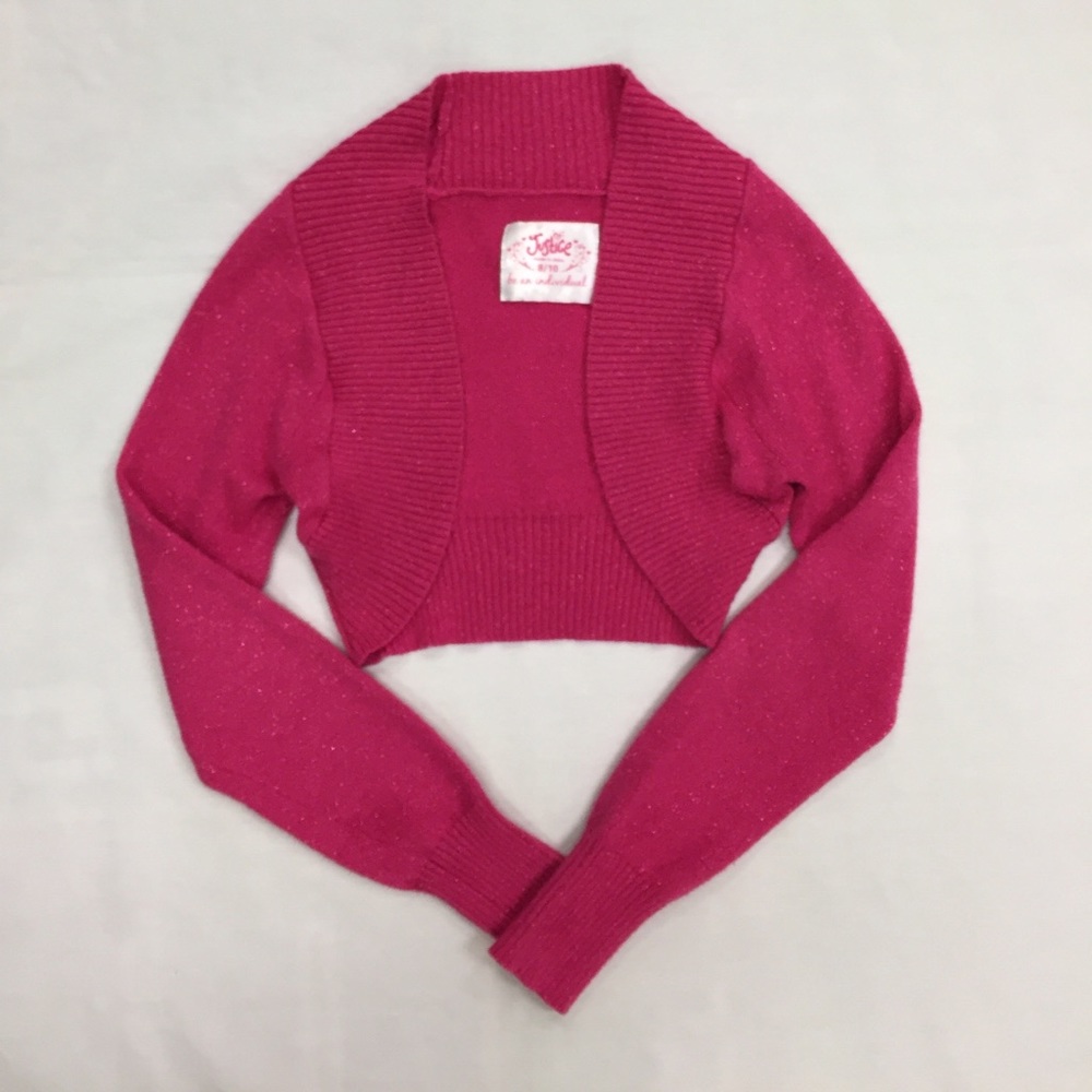 Justice Sparkly Pink Shrug